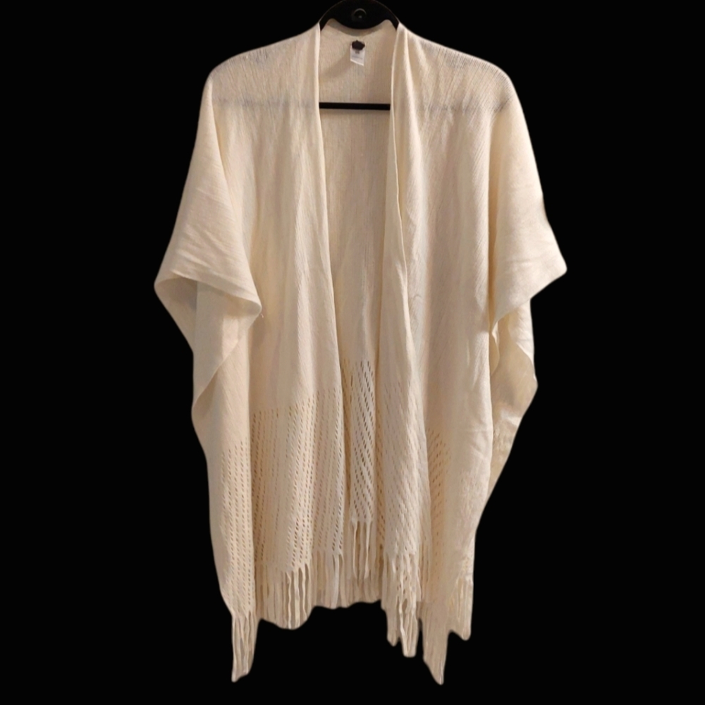Off white knit shawl